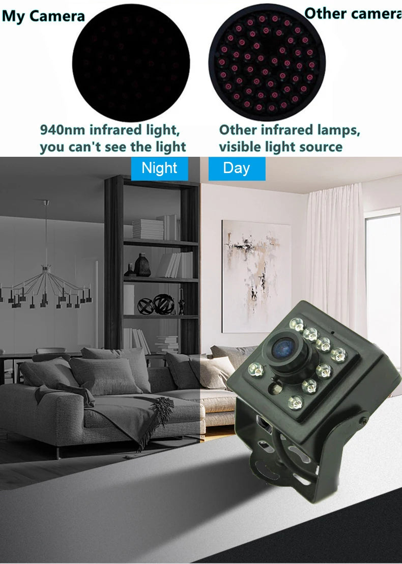 4K Ultra HD 8MP IP Camera Indoor H.265 Onvif Mini Small CCTV Night Vision IR 940nm POE Security Camera Inside Birdcage Machine