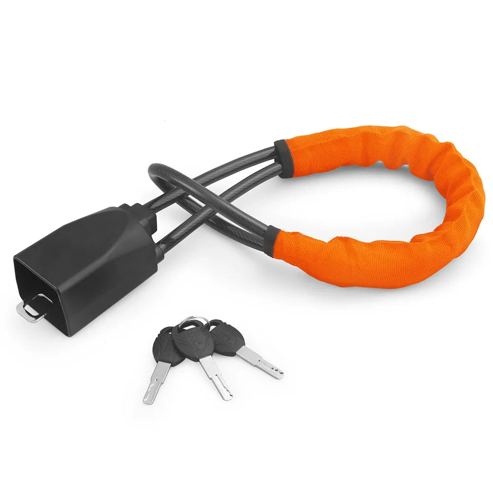 Car Steering Wheel Lock With Seat Belt Socket Steel Rope For Truck SUV Van RV With 3 Keys Universal Anti Theft Protection Device