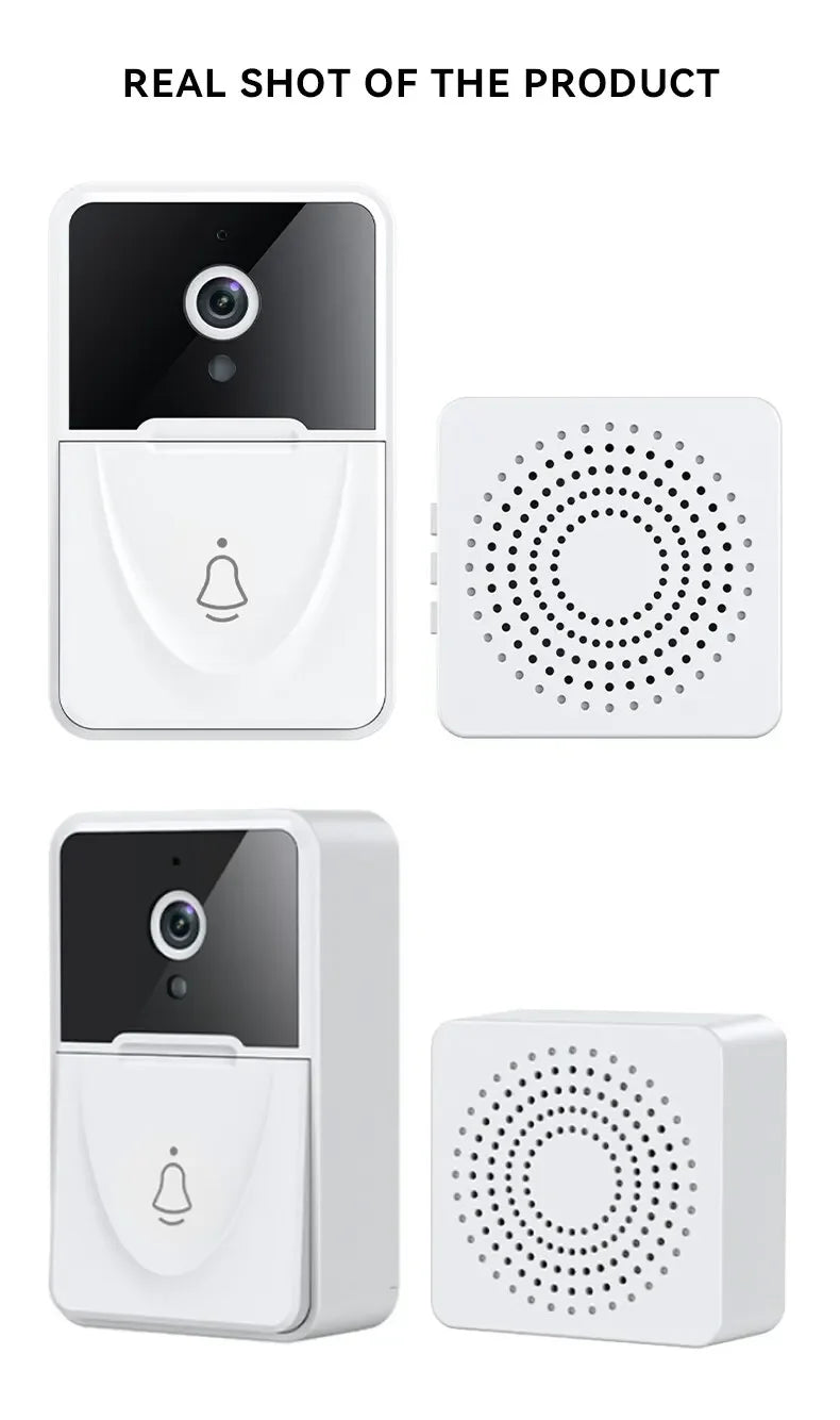 Tuya WiFi Video Doorbell Smart Home Door Bell 2.4Ghz Wireless Rechargeable Battery Outdoor HD Camera Visual Doorbell