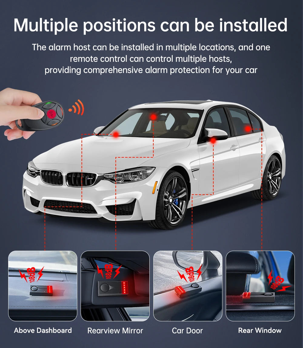 Hollarm Wireless Bicycle Motorcycle Alarm Adjustment Anti Theft Door Window Sensor Car Vibration Sound And Light Alarm Bike Find