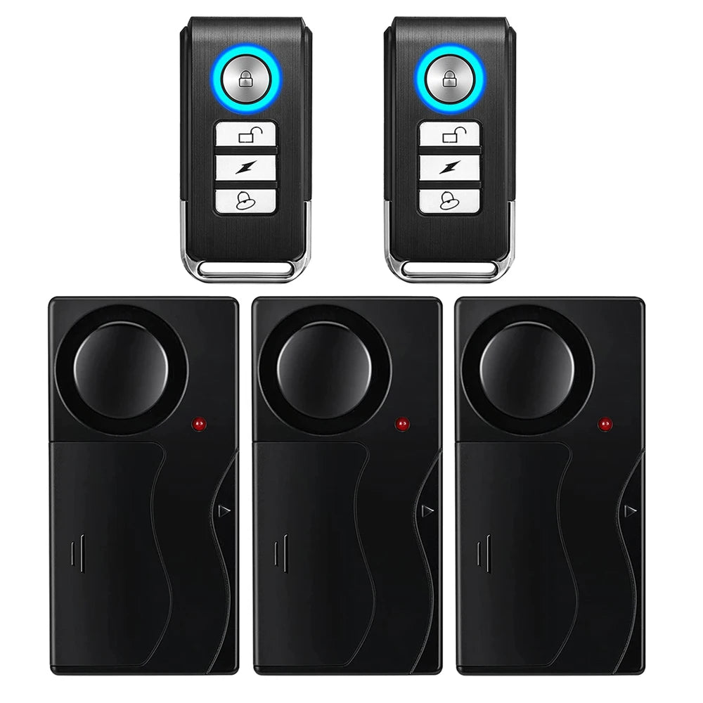 Hollarm Wireless Bicycle Motorcycle Alarm Adjustment Anti Theft Door Window Sensor Car Vibration Sound And Light Alarm Bike Find
