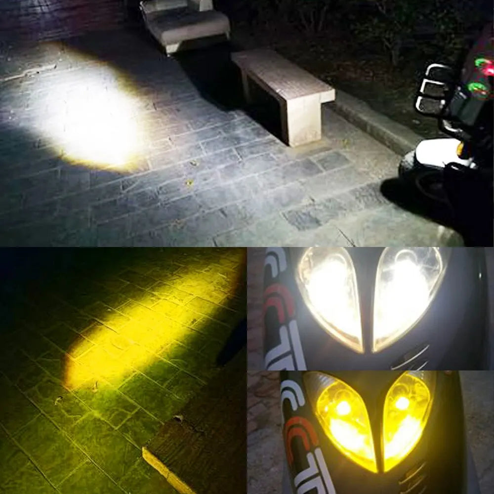 1PCS 10000LM H4 LED Motorcycle Headlight H6 BA20D P15D Led CSP Lens White Yellow Hi Lo Beam Motorbike Scooter Running Light