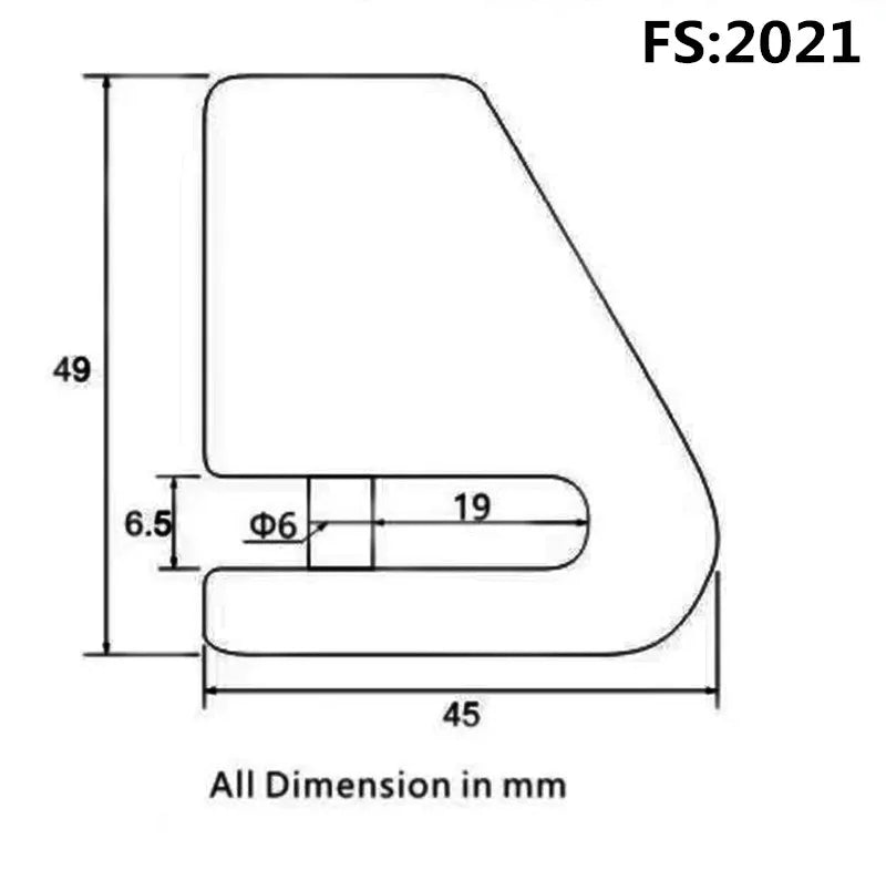 Falante 304 stainless steel motorcycle brake disc lock Security anti-theft Waterproof off-road bicycle brake disc lock 3 keys