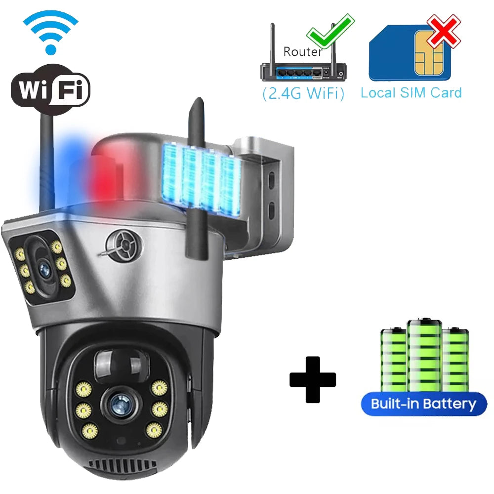 Camara Vigilancia Wifi Wireless Network 4G IP CCTV Cameras Security-protection Smart Home 360 Monitor Exterior HD Night Vision