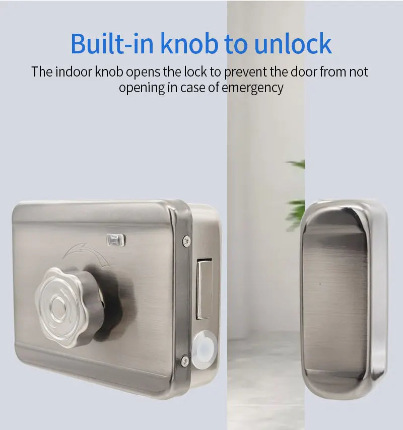 Waterproof Tuya Wifi Remote Control Fingerprint Motor Rim Lock Card Code Smart Door Lock Work for Google Alexa Echo