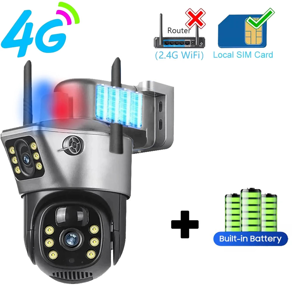 Camara Vigilancia Wifi Wireless Network 4G IP CCTV Cameras Security-protection Smart Home 360 Monitor Exterior HD Night Vision