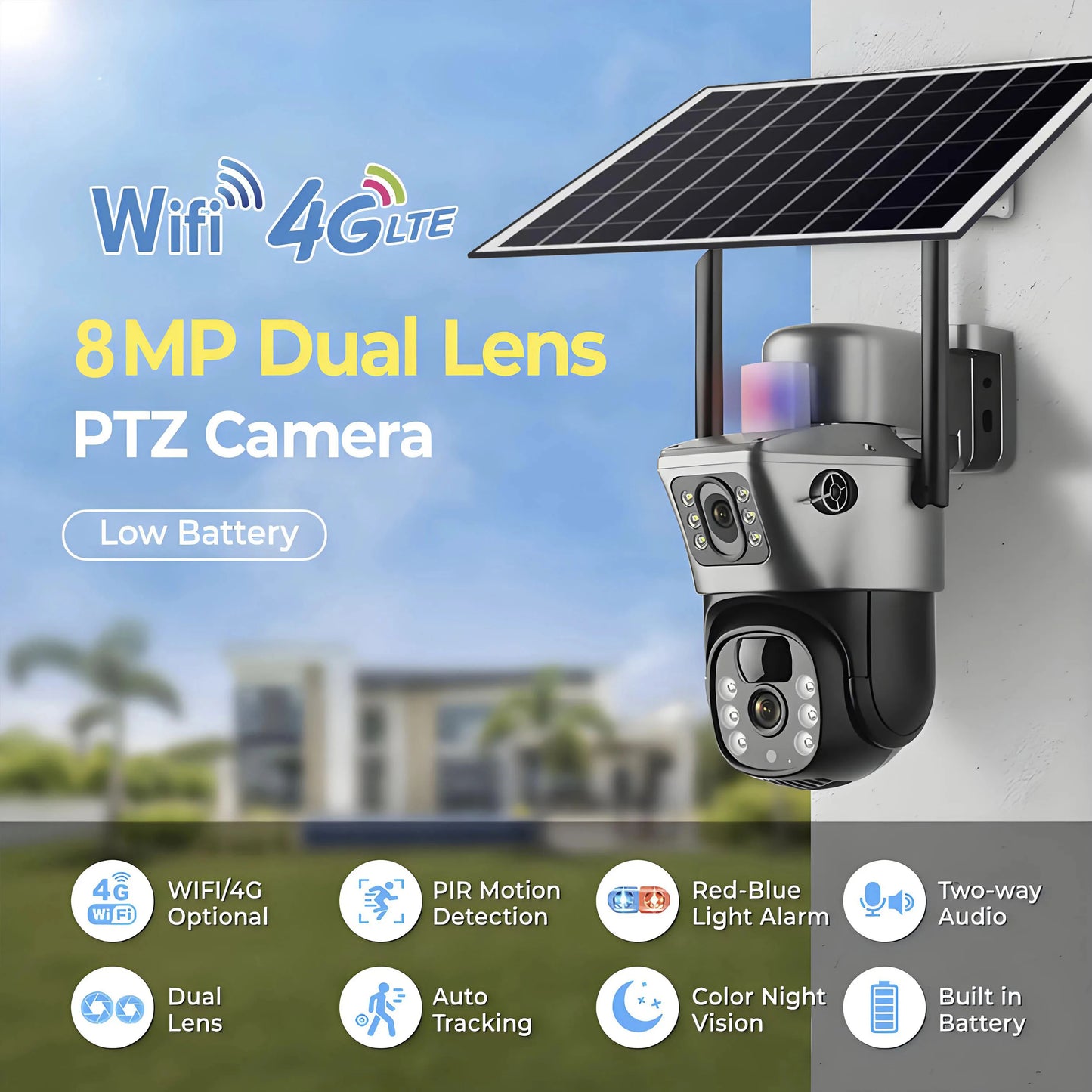 Camara Vigilancia Wifi Wireless Network 4G IP CCTV Cameras Security-protection Smart Home 360 Monitor Exterior HD Night Vision