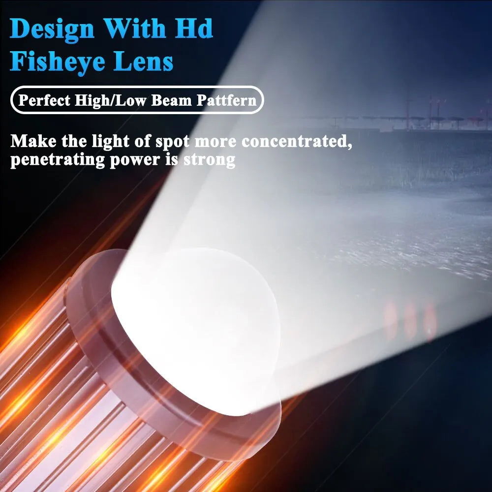 1PCS 10000LM H4 LED Motorcycle Headlight H6 BA20D P15D Led CSP Lens White Yellow Hi Lo Beam Motorbike Scooter Running Light