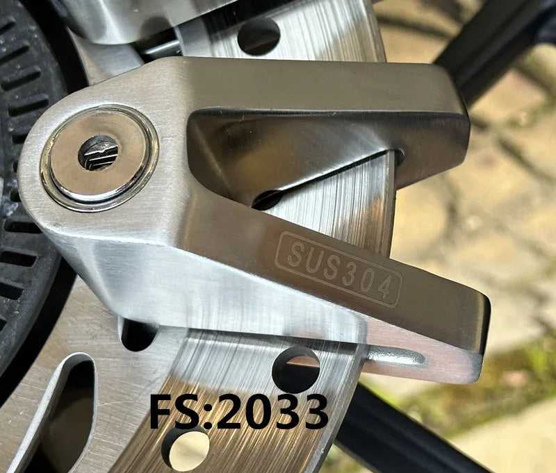 Falante 304 stainless steel motorcycle brake disc lock Security anti-theft Waterproof off-road bicycle brake disc lock 3 keys