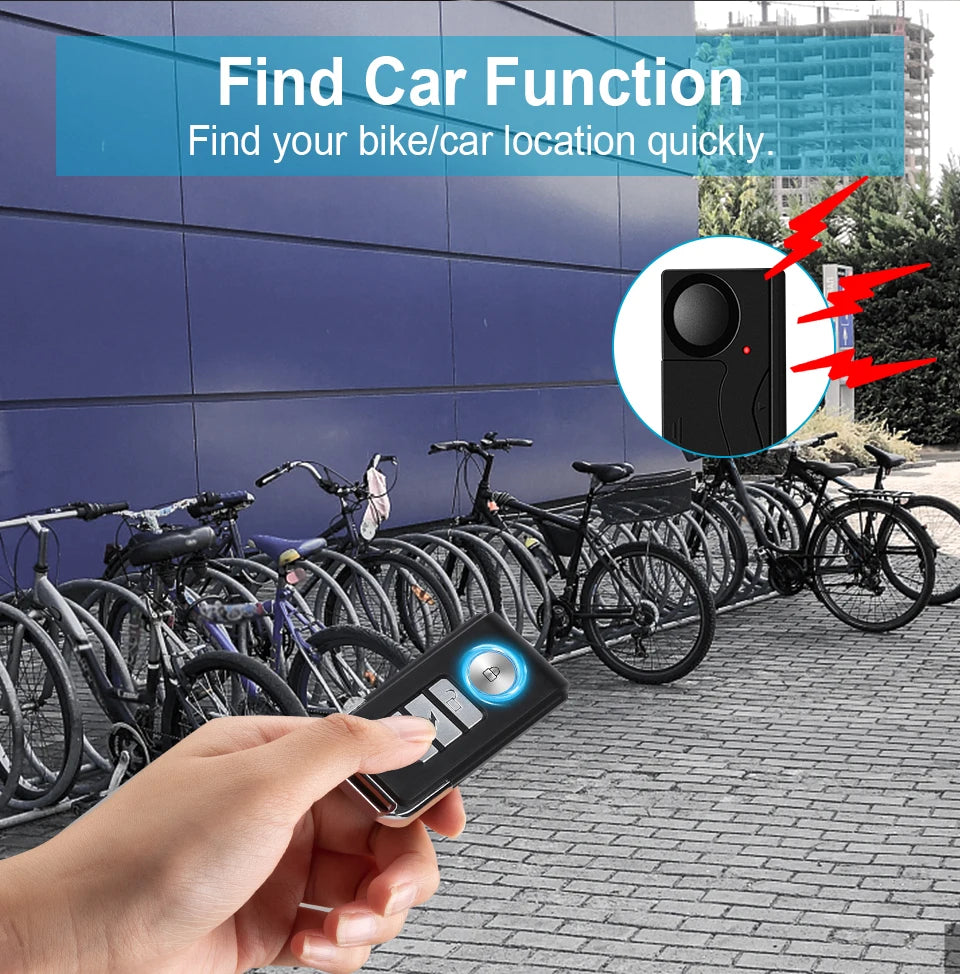 Camaroca Wireless Vibration Alarm Door And Window Anti-Theft Alarm With Remote Control 110dB Motorcycle Bicycle Security Sensors