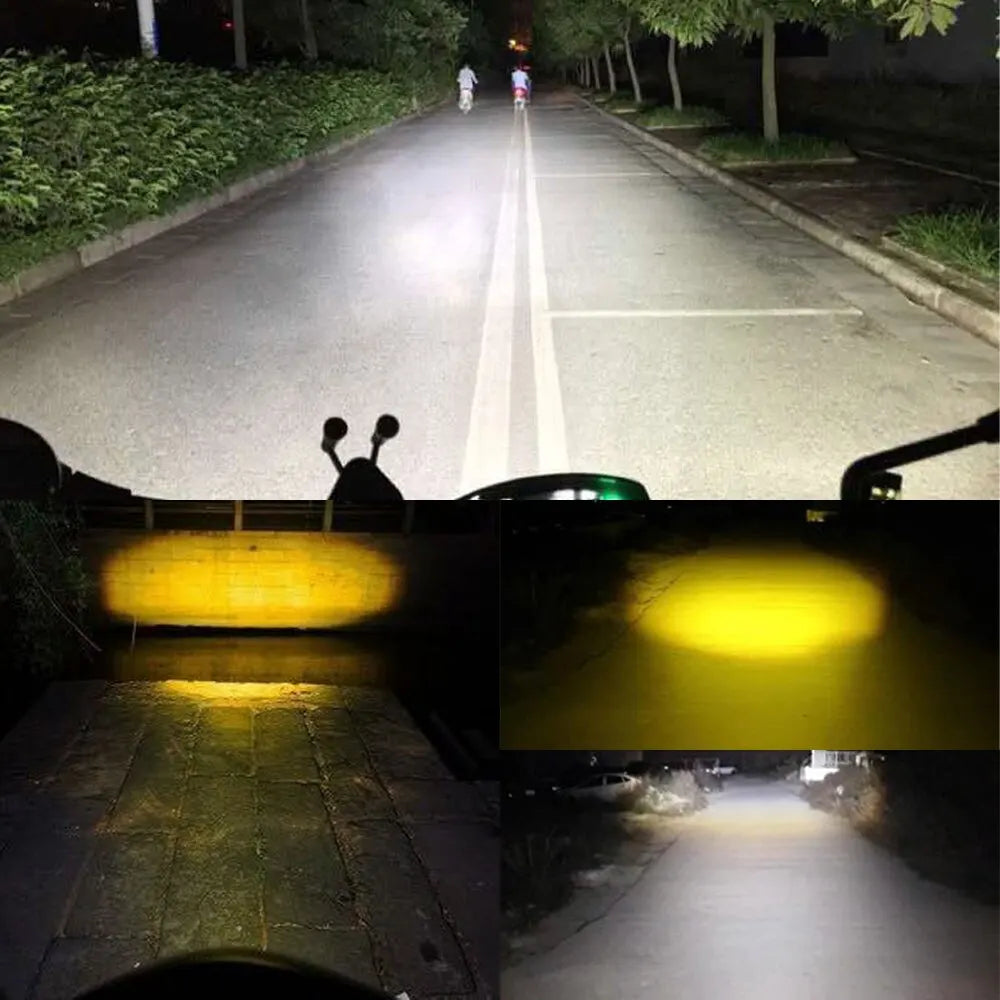 1PCS 10000LM H4 LED Motorcycle Headlight H6 BA20D P15D Led CSP Lens White Yellow Hi Lo Beam Motorbike Scooter Running Light