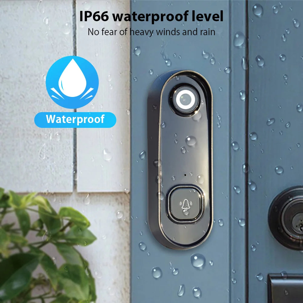 Deelife Video Doorbell Camera WiFi Tuya Waterproof 1080P Outdoor Wireless Door Bell