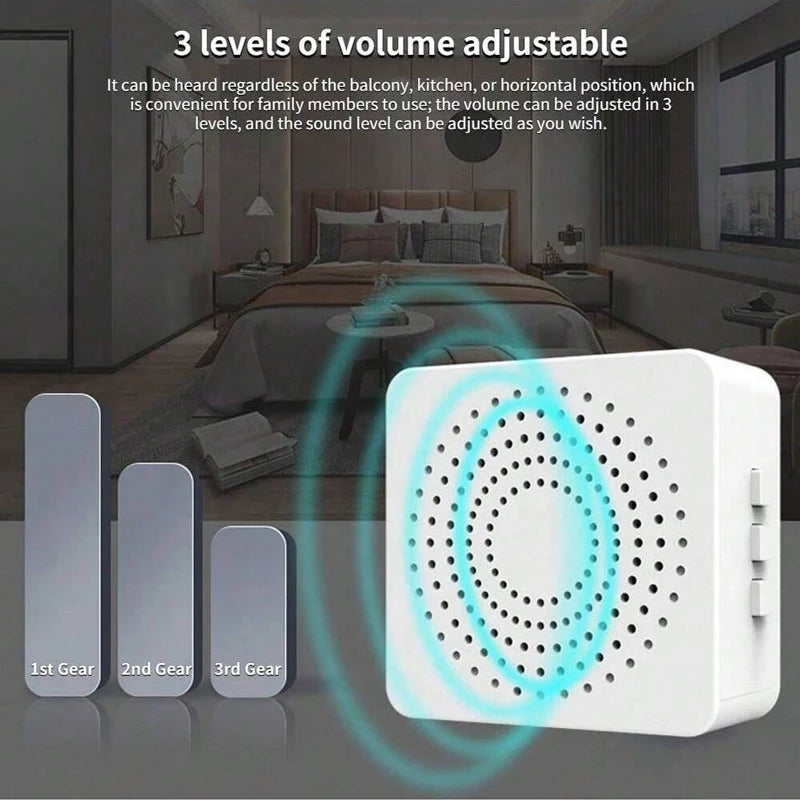 New Wireless Doorbell Home Intelligent Welcome Doorbell Waterproof 150M Remote USB Plug Easy to Install No Wiring Required
