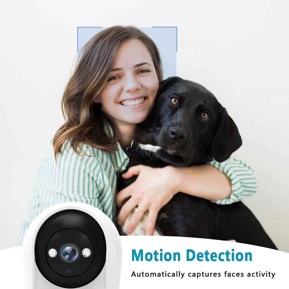 Wifi Camera 2K  3MP 2.8 inch IPS Screen Human Tracking Two Way Audio PTZ Video Calling Intercom Smart Baby Monitor Camera Icsee