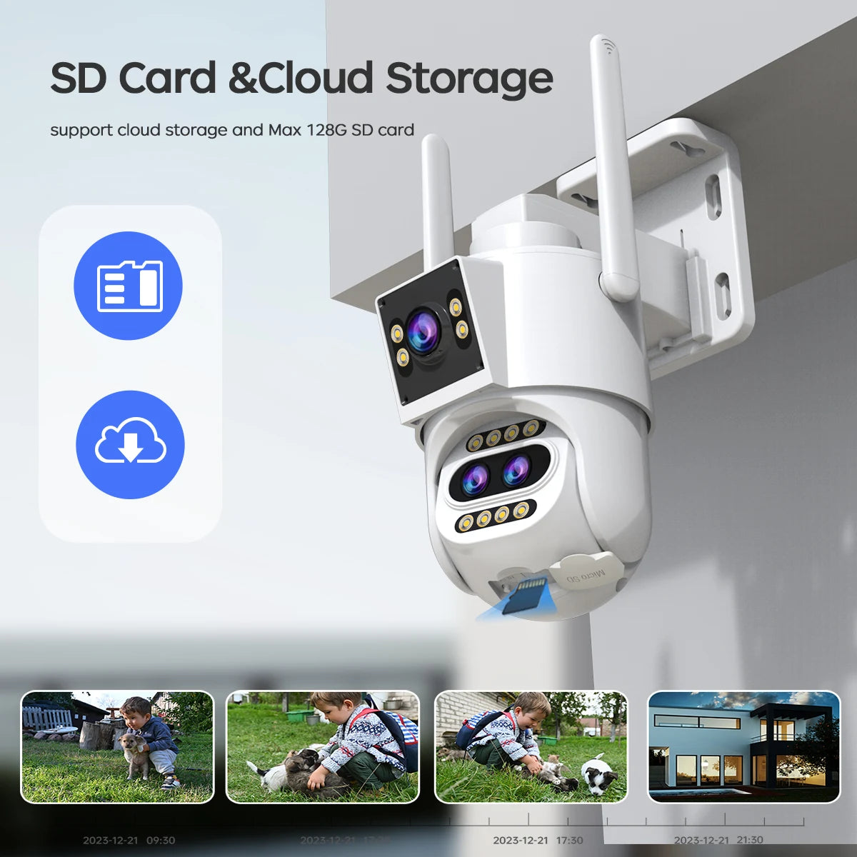 JOOAN 4K HD IP Camera Outdoor Three-Lens 10X Opticial Zoom Security WiFi Camera Auto Tracking CCTV Audio Video Surveillance Cam