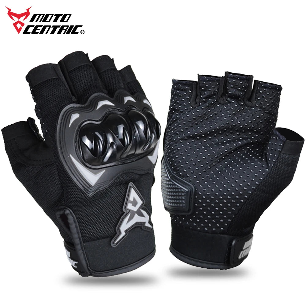 MOTOCENTRIC Summer Motorcycle Gloves Half Finger Breathable Motorcyclist Gloves ATV MTB Cycling Gloves Anti-fall Palm Guard Moto