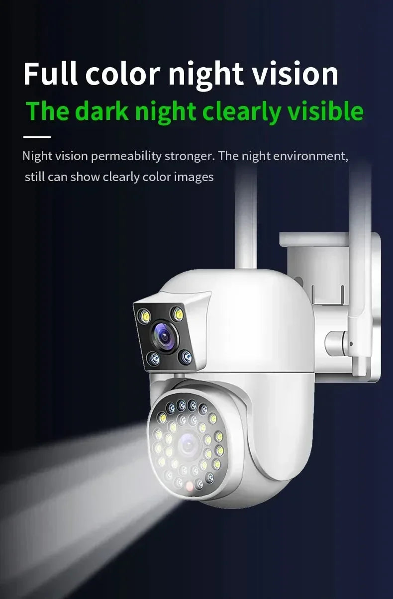 IPC360 HOME 4K 8MP Dual Lens WIFI PTZ 2K 4MP Dual Screen Security Camera Outdoor IP66 Color Night Vision Surveillance Cameras