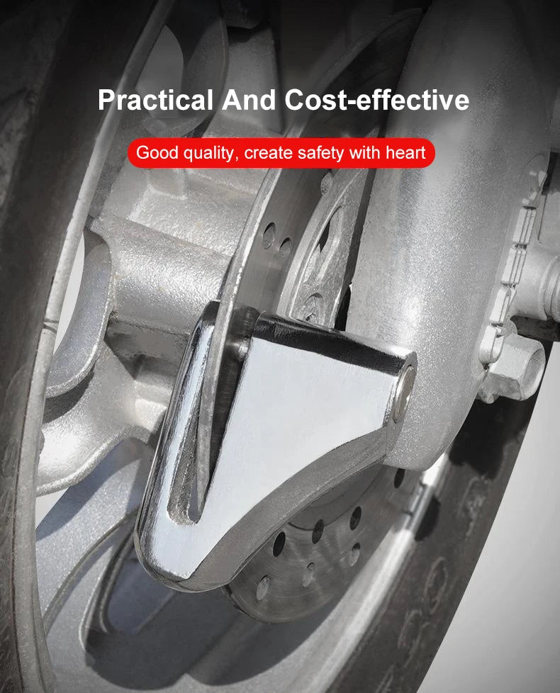 Motorcycle Waterproof  Disc Brake Lock  Anti-Theft Wheel Padlock with Keys for Motorcycles Scooter Moped Motorbike