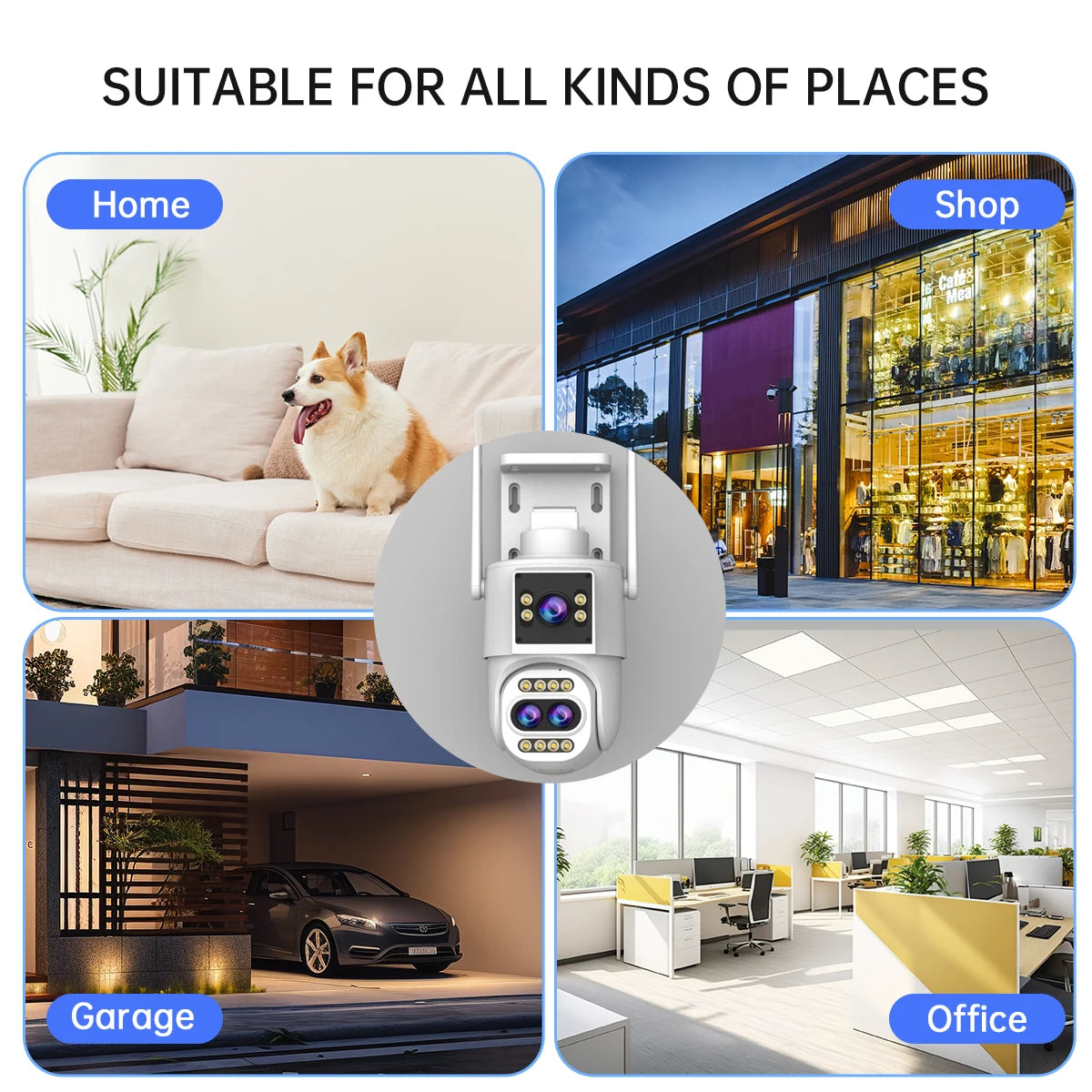 JOOAN 4K HD IP Camera Outdoor Three-Lens 10X Opticial Zoom Security WiFi Camera Auto Tracking CCTV Audio Video Surveillance Cam