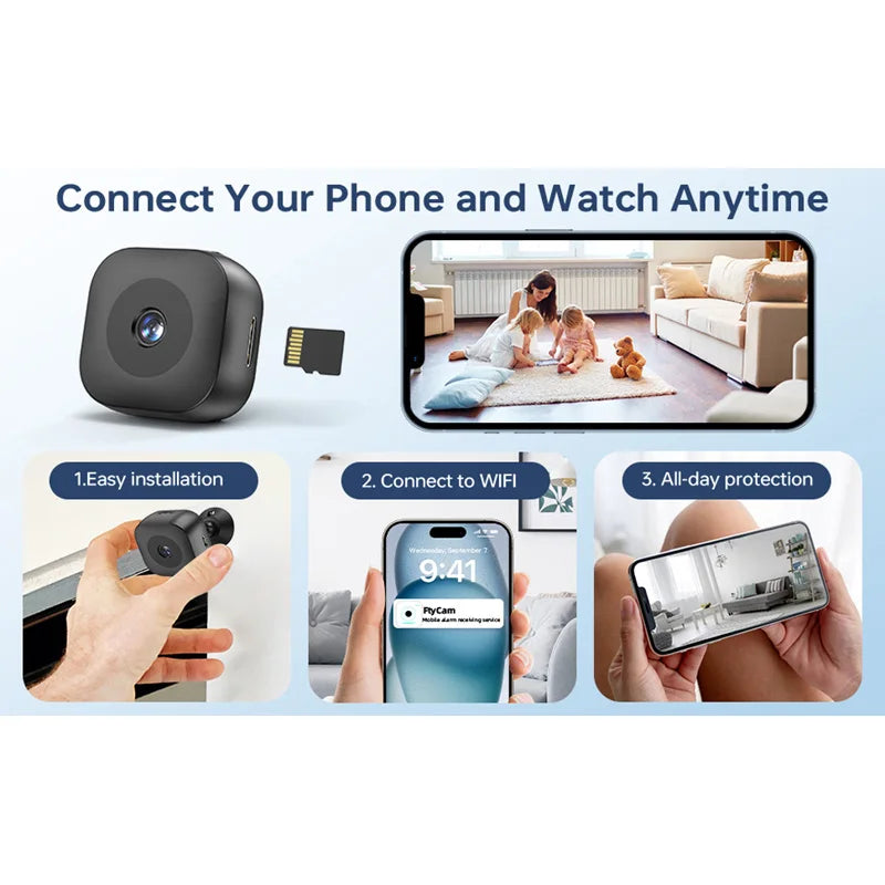 Xiaomi 4K Mini Camera Wifi Ip/ap Portable Mobile Detection Camcorder Smart Home Surveillance Security Remote Monitoring Camera