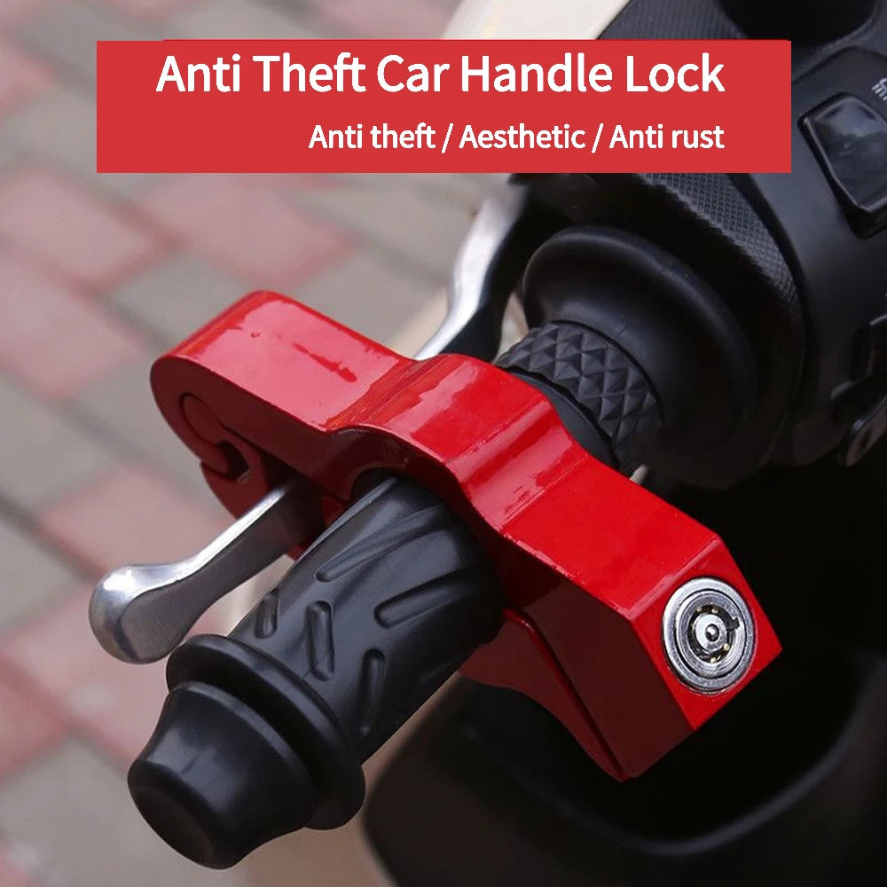 Motorcycle Brake Lever Locks Handlebar Lock Helmet Anti-theft motorcycle Lock Electric Vehicle Dirt Bikes Alloy Handlebar Lock