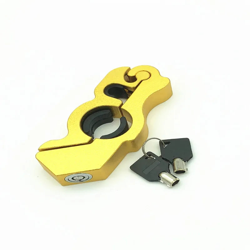 Motorcycle Handlebar Lock Handlebar Brake Handle Solid Lock Imitating Steal Lock Pull Rod ATV Dirt Street Bikes Anti Theft 2024