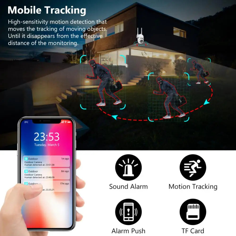 YCC365 Plus Wifi Camera Outdoor AI Human Detect Wireless Surveillance Camera Security Protection CCTV With 1080P IP Camera