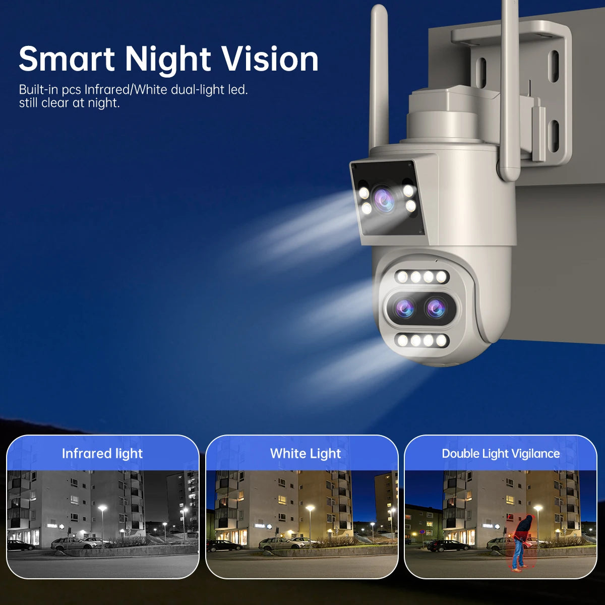 JOOAN 4K HD IP Camera Outdoor Three-Lens 10X Opticial Zoom Security WiFi Camera Auto Tracking CCTV Audio Video Surveillance Cam