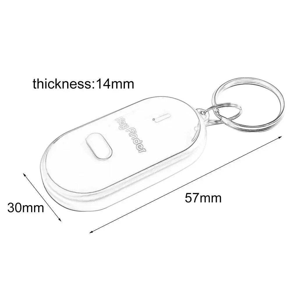 Portable car key finder anti-lost key finder smart find locator keychain whistle beep sound control LED torch