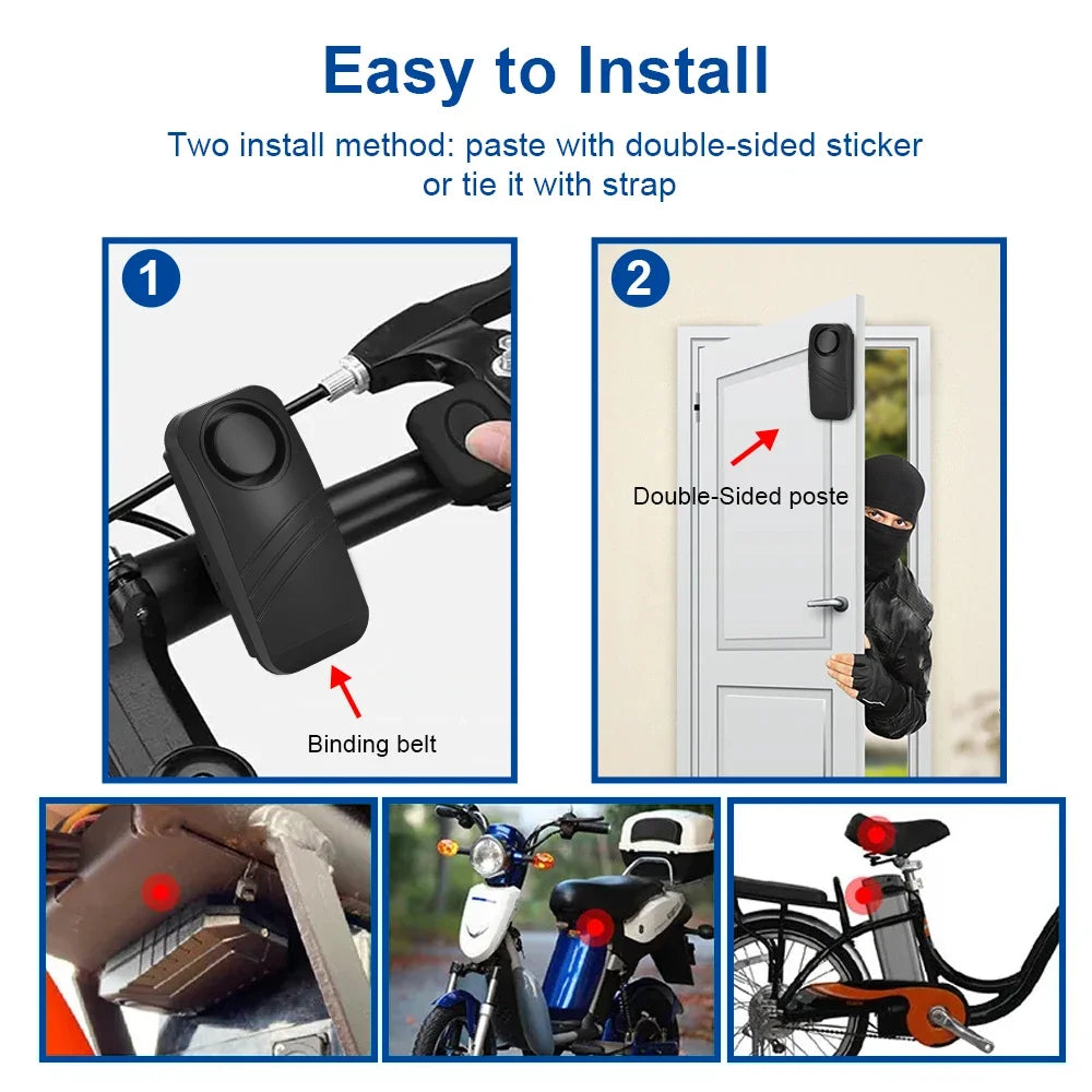 Waterproof Motorcycle Alarm 100dB Remote Control Wireless Anti Lost Warning Alarm Sensor Bike Alarm Security Protection