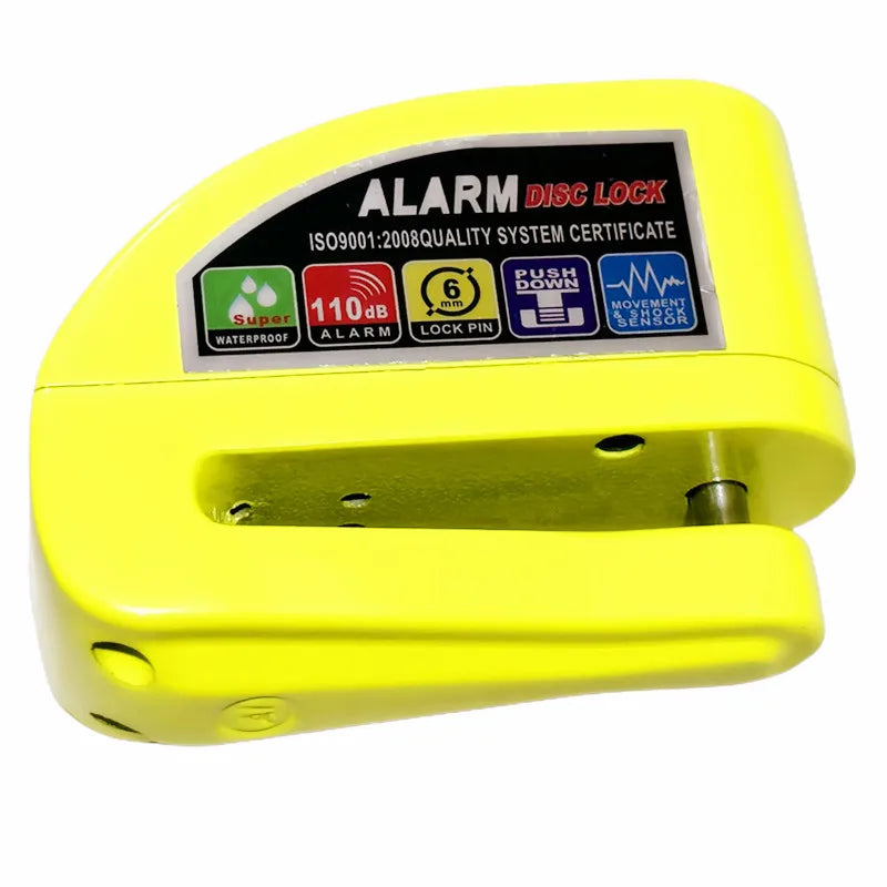 Waterproof Motorcycle Alarm Lock Bike Security Anti-theft Lock Motorbike Mountain bike Disc Brake Lock +Bag+1.5mReminder Rope