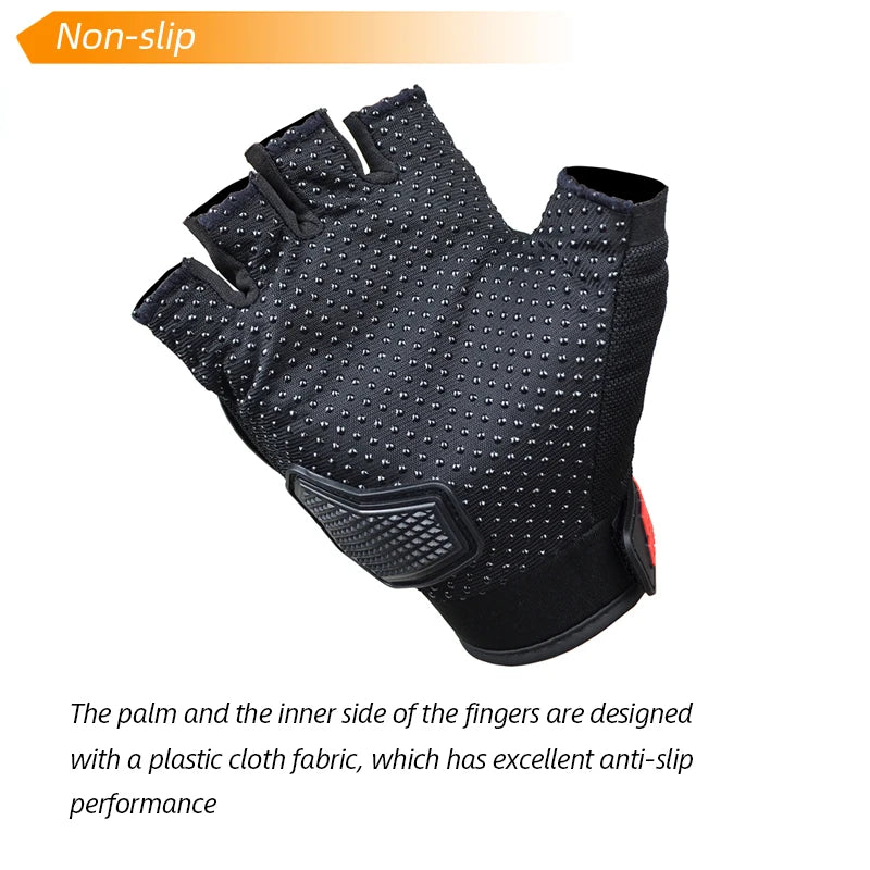 MOTOCENTRIC Summer Motorcycle Gloves Half Finger Breathable Motorcyclist Gloves ATV MTB Cycling Gloves Anti-fall Palm Guard Moto