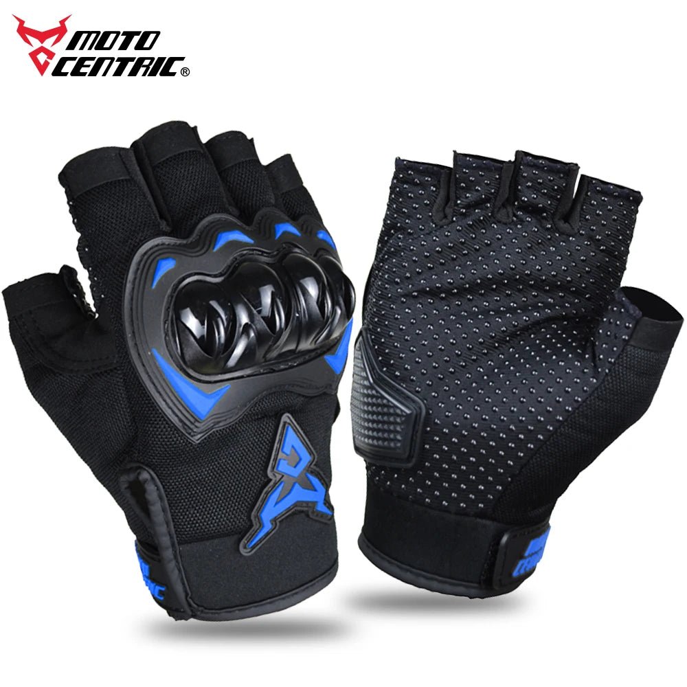 MOTOCENTRIC Summer Motorcycle Gloves Half Finger Breathable Motorcyclist Gloves ATV MTB Cycling Gloves Anti-fall Palm Guard Moto