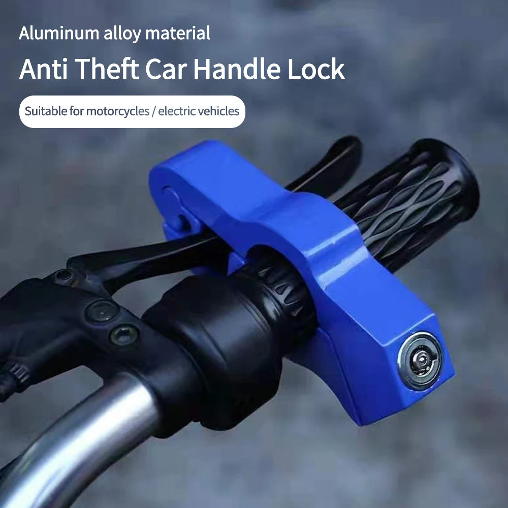 Motorcycle Brake Lever Locks Handlebar Lock Helmet Anti-theft motorcycle Lock Electric Vehicle Dirt Bikes Alloy Handlebar Lock