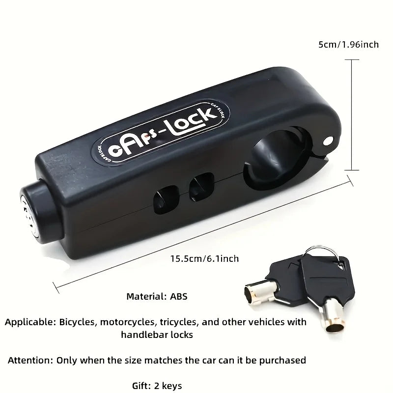 Mini Electric Vehicle Bike Anti-Theft Lock Set - Bicycle Brake Handlebar Grip Cycling Horn Throttle Lock for Scooter Motorcycle