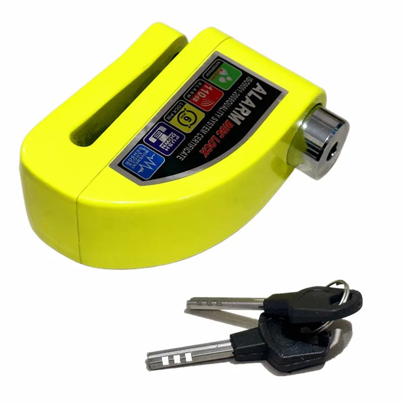 Waterproof Motorcycle Alarm Lock Bike Security Anti-theft Lock Motorbike Mountain bike Disc Brake Lock +Bag+1.5mReminder Rope
