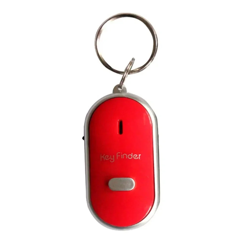 Portable car key finder anti-lost key finder smart find locator keychain whistle beep sound control LED torch