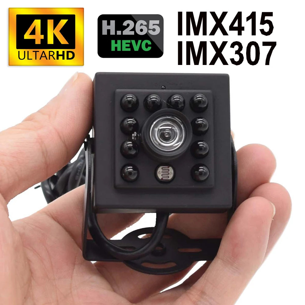 4K Ultra HD 8MP IP Camera Indoor H.265 Onvif Mini Small CCTV Night Vision IR 940nm POE Security Camera Inside Birdcage Machine