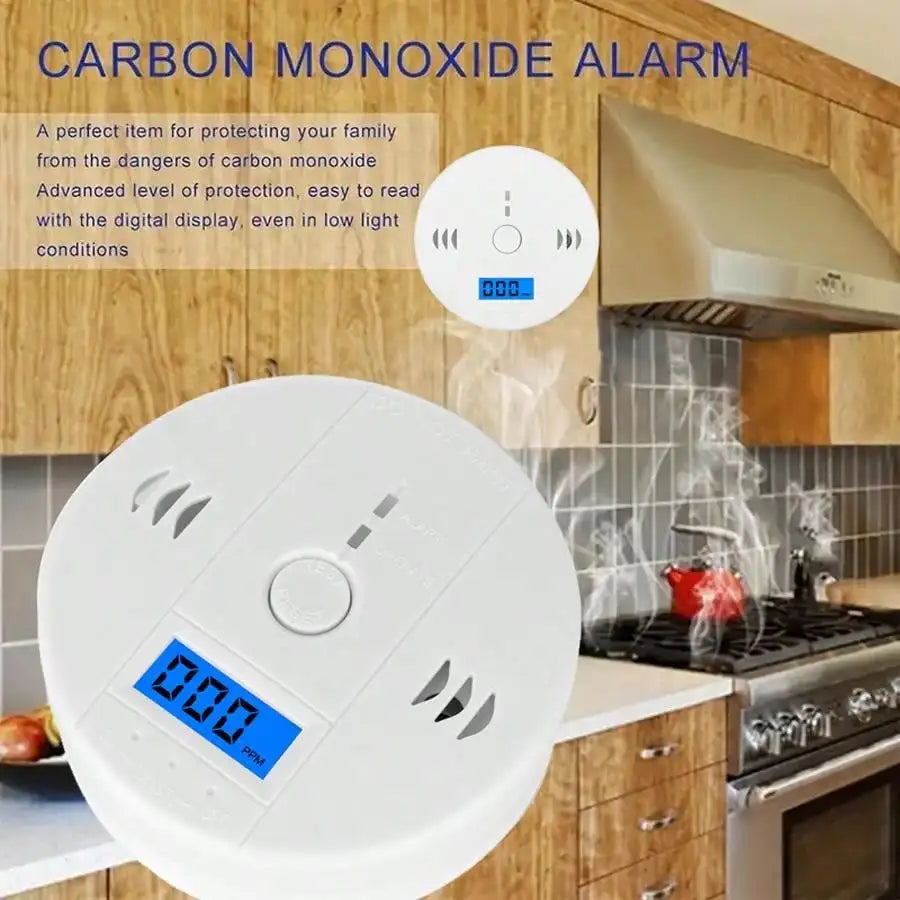 LCD CO Sensor Work alone Built-in 85dB siren sound Independent Carbon Monoxide Poisoning Warning Alarm Detector