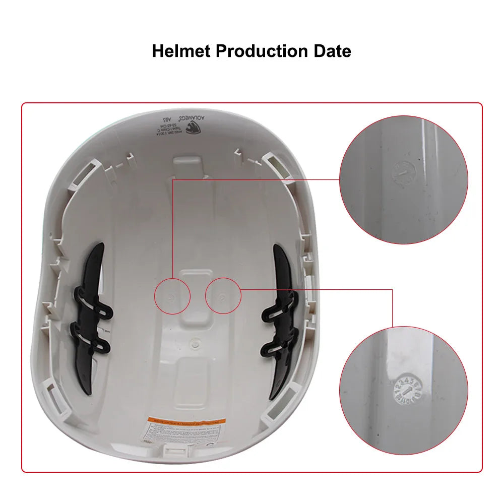 CE Construction Safety Helmet With Visor Built In Goggles Earmuffs Reflective Stickers For Engineer ABS Hard Hat ANSI Industrial